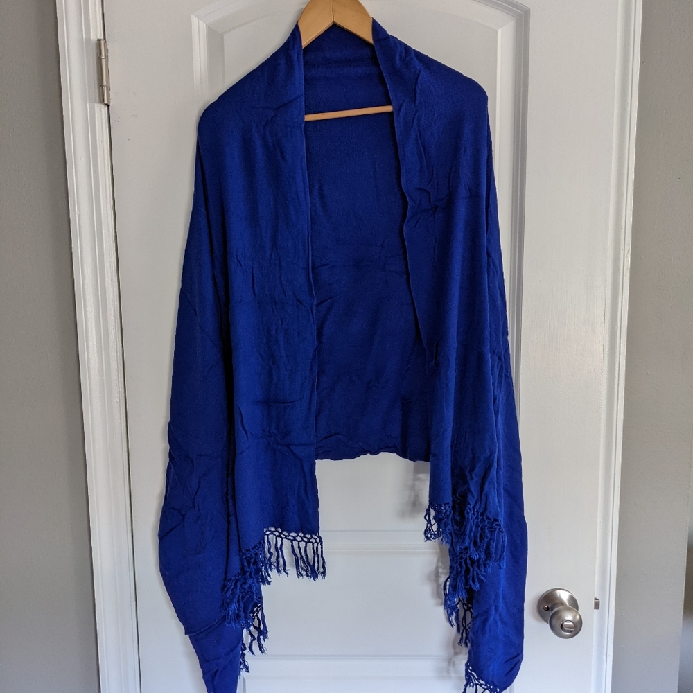 Royal blue cotton Pashmina